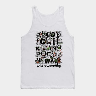 Funny wild swimming alphabet Tank Top